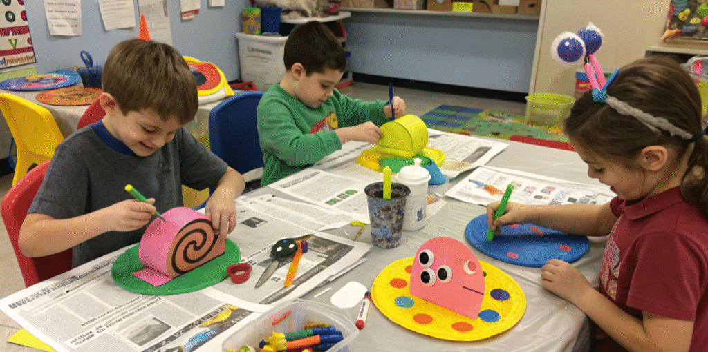 Classroom-Friendly Snail Craft Projects Classroom-friendly snail craft projects that enhance fine motor skills for preschoolers.