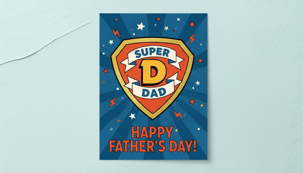 Design Inspirations Superhero Badge Various design inspirations for Superhero Badge Cards including colorful and creative layouts.