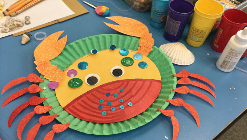 Adding Personal Touches To Your Crab A decorated crab craft featuring personal touches.
