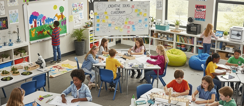 A classroom full of creative ideas,