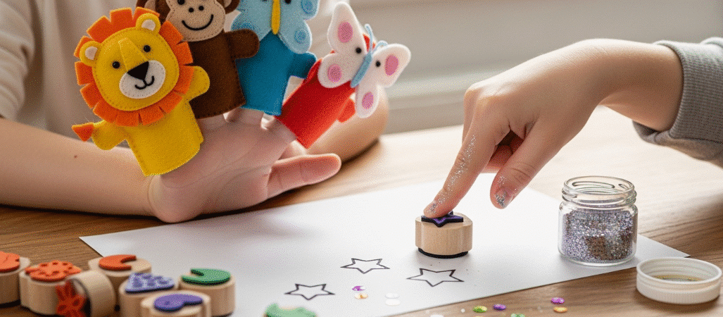 Finger Puppet Different finger puppet characters.