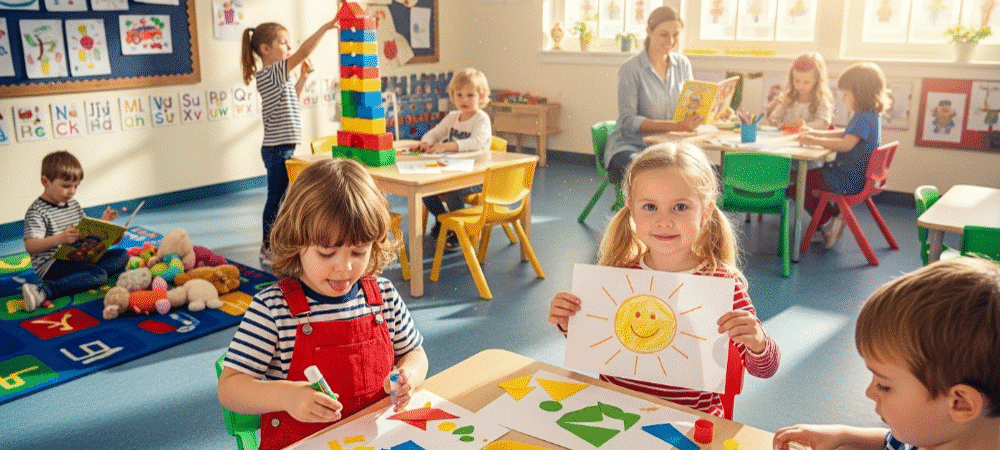 Friday Activities for Preschoolers Children doing fun activities.