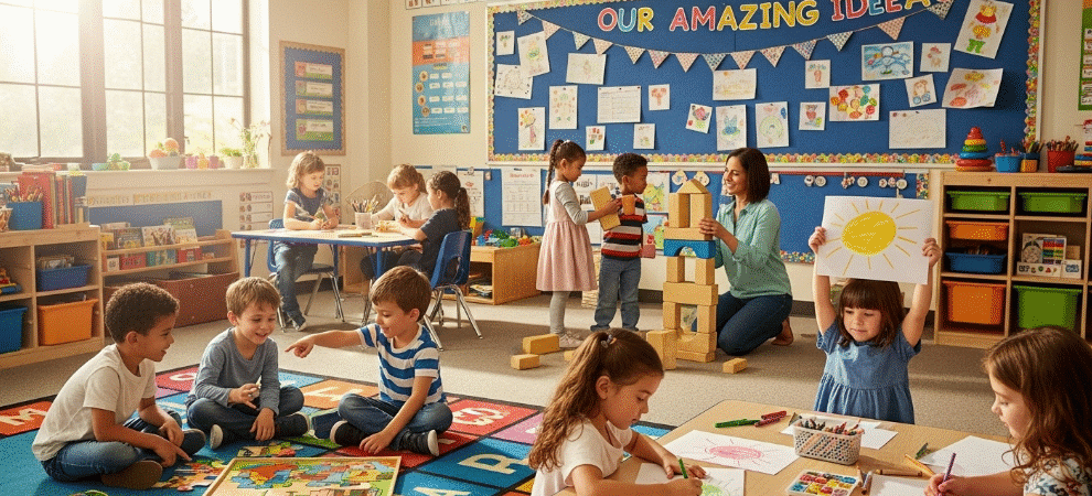 A classroom for Kindergarten children.