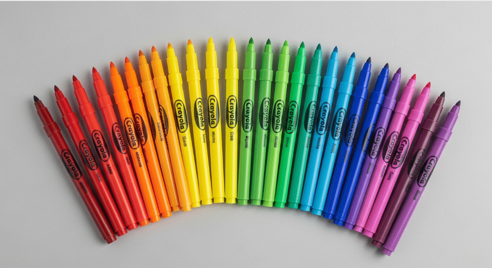 Magic Markers Color Wonder A colorful array of Magic Markers from Crayola, showcasing vibrant colors.