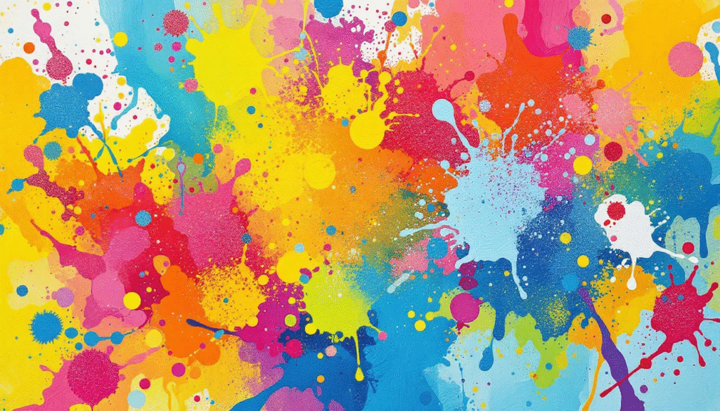 Paint Projects for Kids Kids engaged in easy glue paint projects with colorful glitter glue.