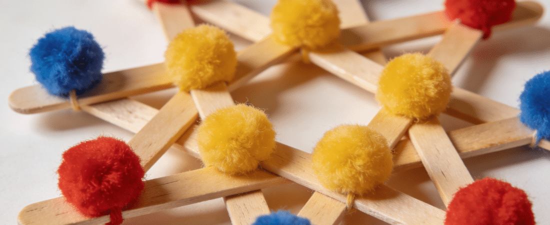 Crafts with Pom Poms and Popsicle Sticks Pom Poms on a popsicle stick.