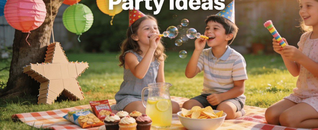 Childrens playing in a party.