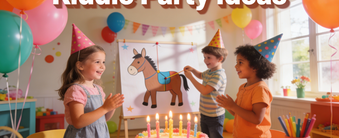 Kiddie Party Ideas Kids playing in a birthday party.