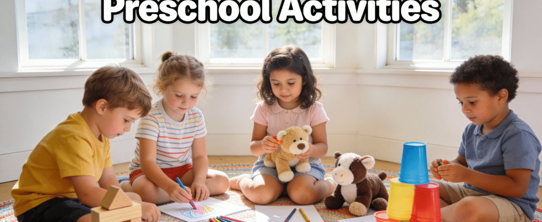 Children making Preschool Activities.