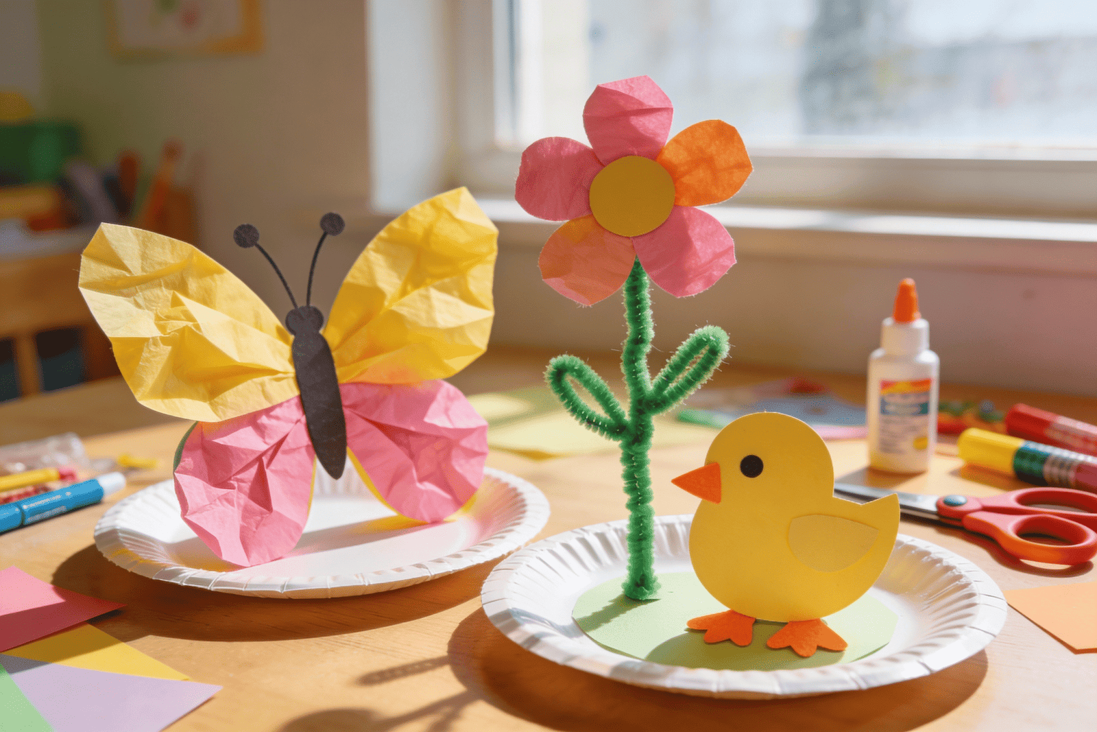 Paper Plate Spring Crafts for Preschoolers