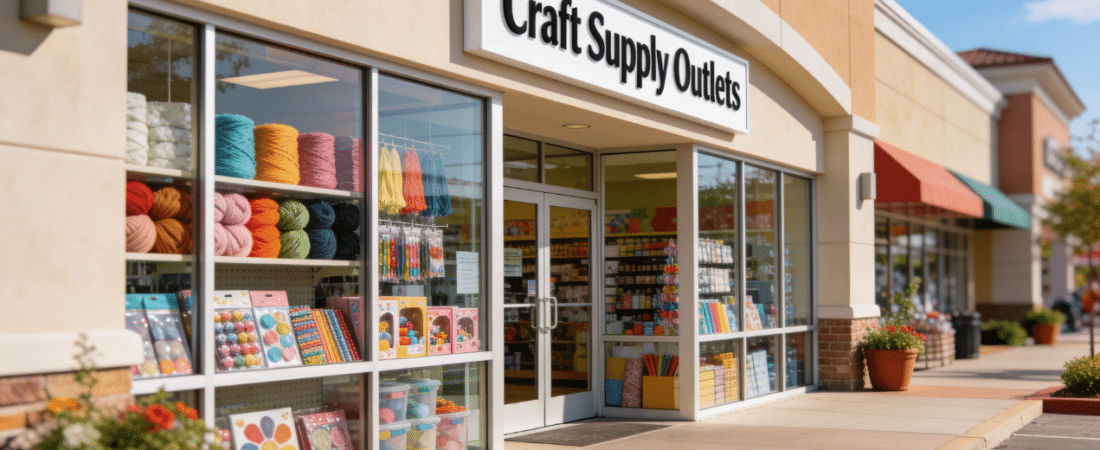 Exterior of a craft shop.