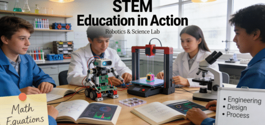 Example of STEM Education Children learning in class.