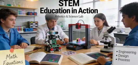 Example of STEM Education Children learning in class.