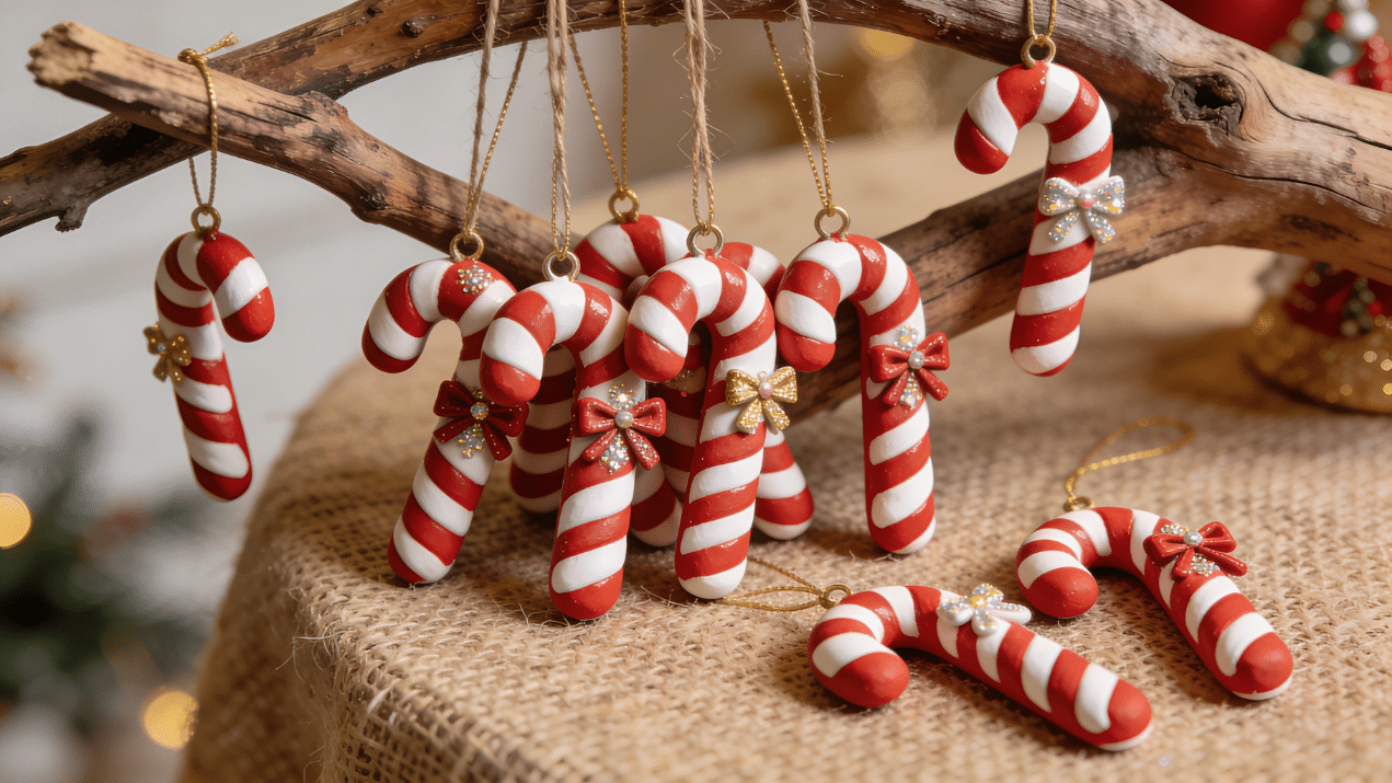 Homemade Candy Cane Ornaments