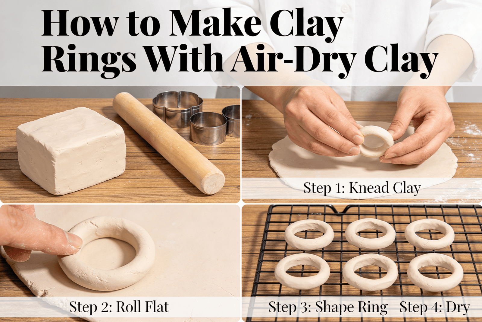 How to Make Clay Rings With Air-Dry Clay