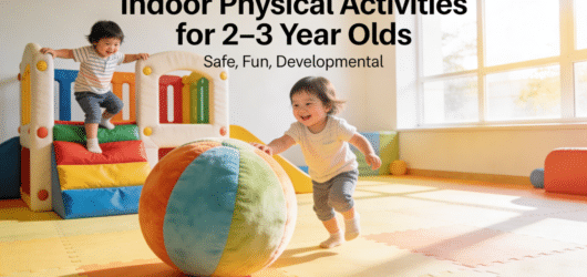 Indoor Physical Activities for 23 Year Olds Child playing with a big ball.