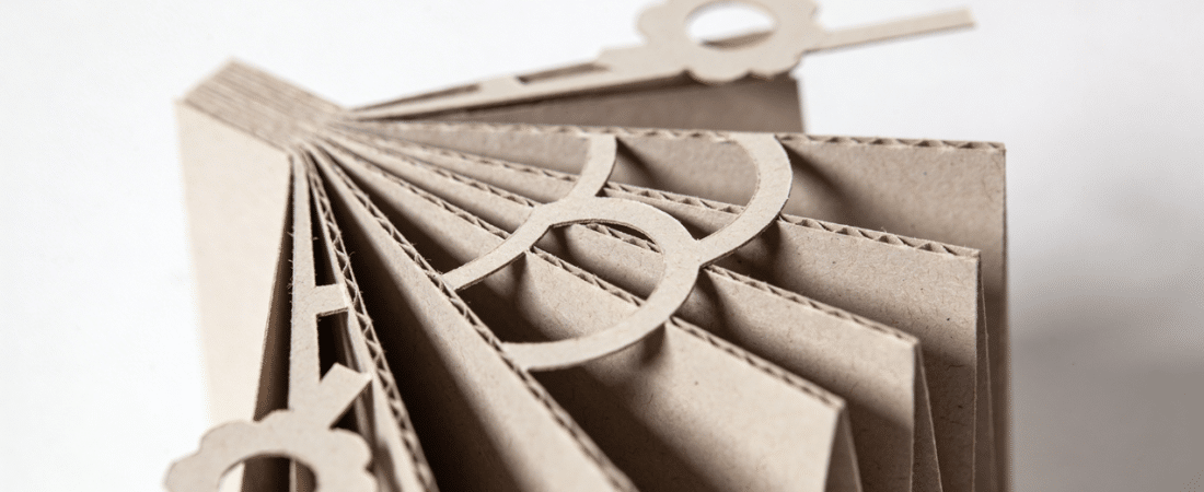 Closeup of a brown papercraft.