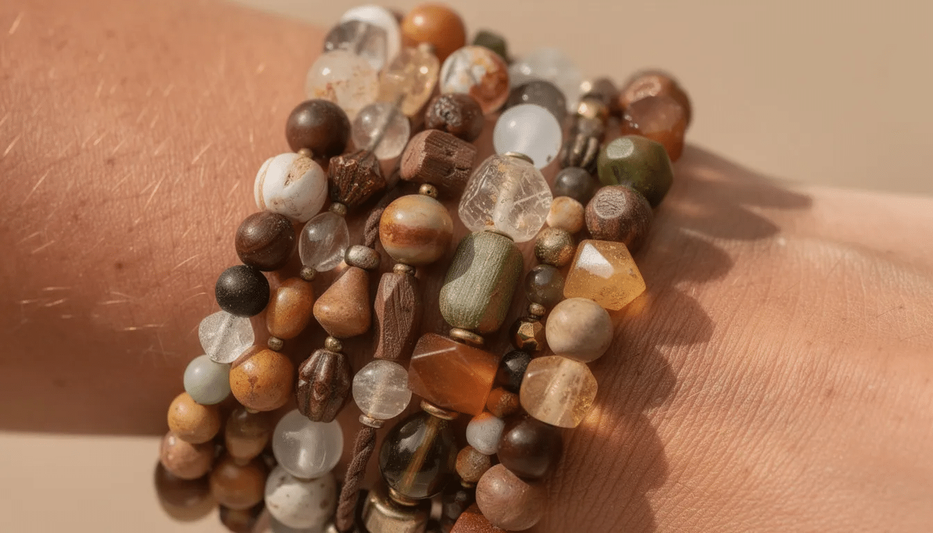 c8ac8411-8ce3-41db-ac2f-acc73cb2ac2f A close-up image showcases a collection of handmade beaded bracelets stacked elegantly on a wrist, set against a neutral background. The vibrant colors and intricate patterns highlight the creativity and personal touch that make these bracelets a perfect gift idea for any occasion.