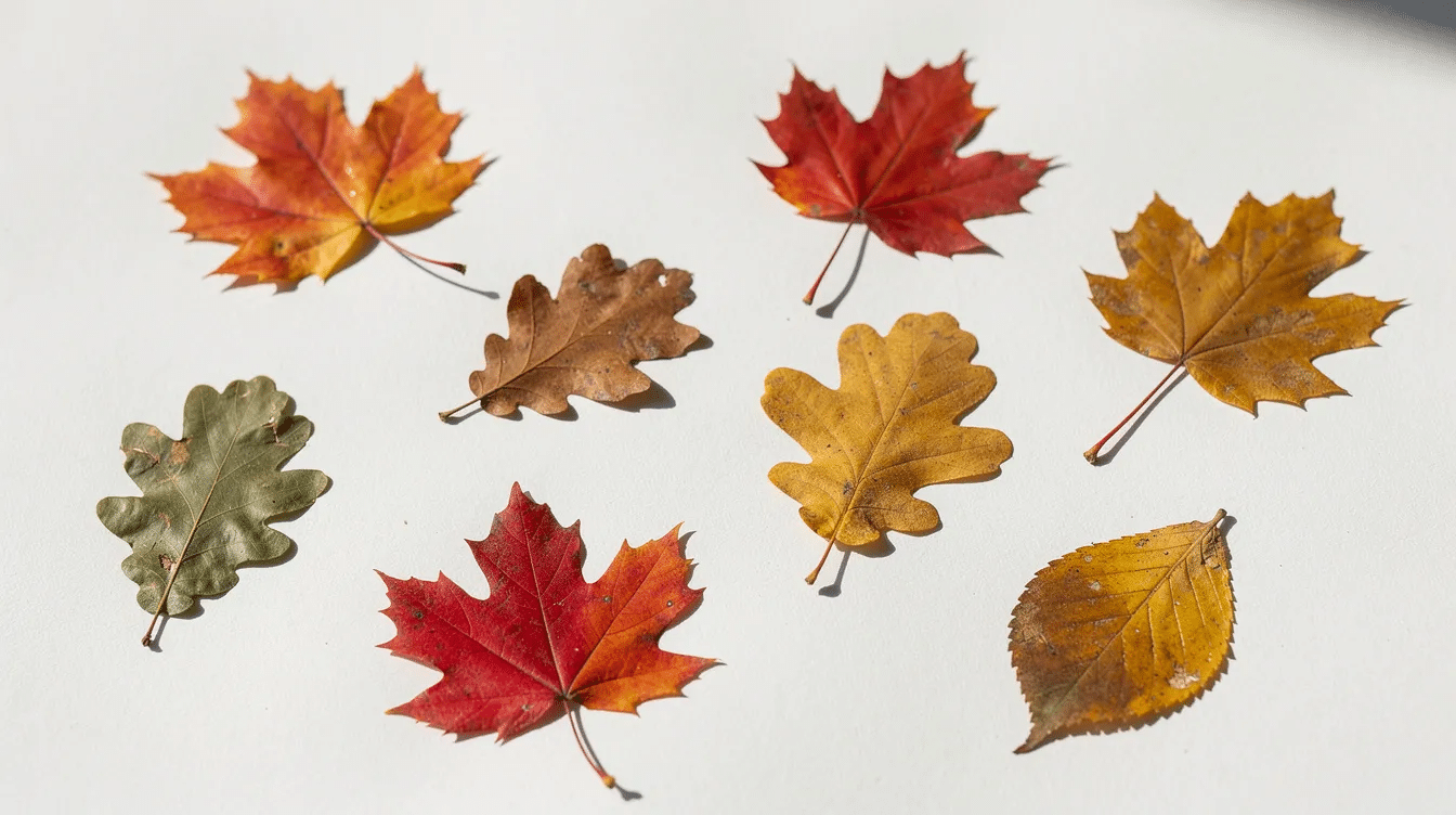 60e4965c-e6d3-4095-a2ec-976a0720403e The image features vibrant autumn leaf prints in various shapes and colors, pressed onto a sheet of white paper, showcasing the rich hues of fall. This fun fall craft is perfect for preschoolers to explore their creativity and develop fine motor skills through art projects.